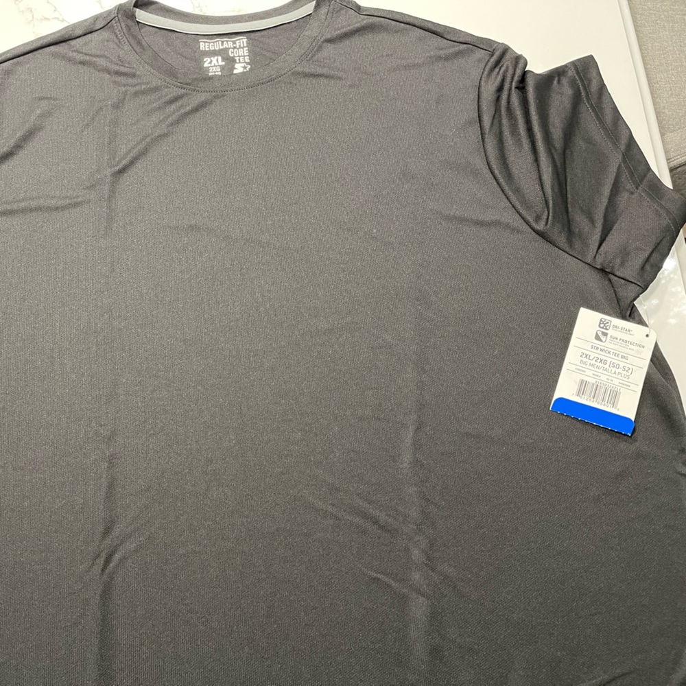 Starter big men’s dri-star wicking, short sleeve T-shirt